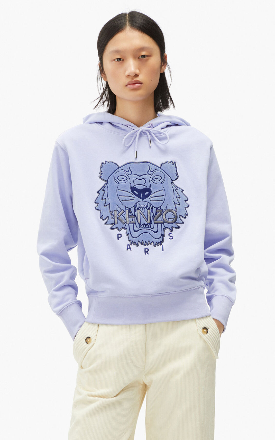 Kenzo The Kışlık Capsule Tiger Kapşonlu Bayan Açık Mavi | 5910-YDFSO